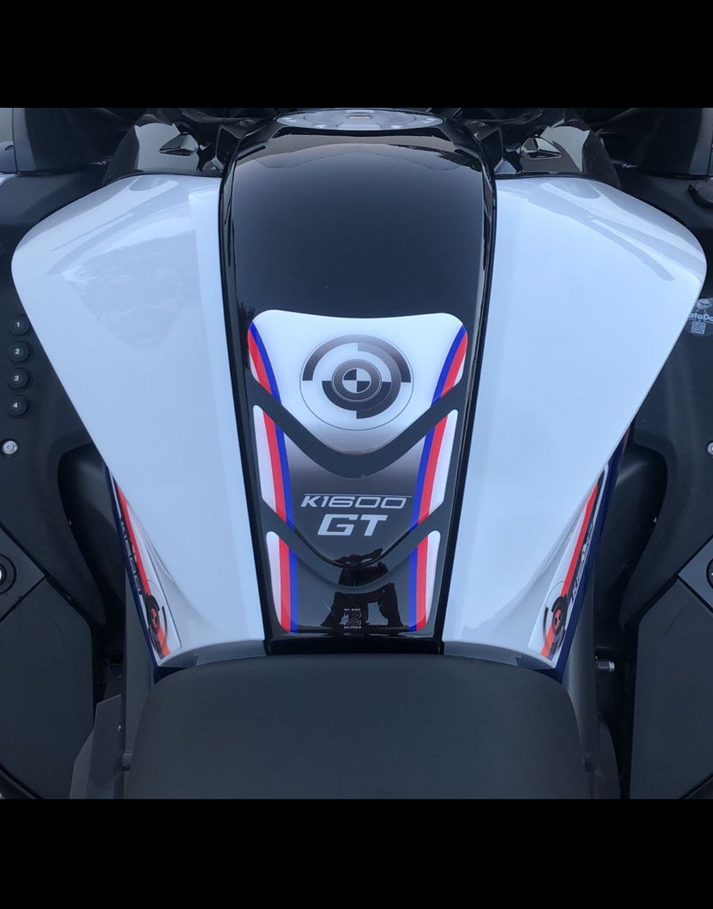 BMW K 1600 GT Red Small Tank Pad Protector | Rider Deal