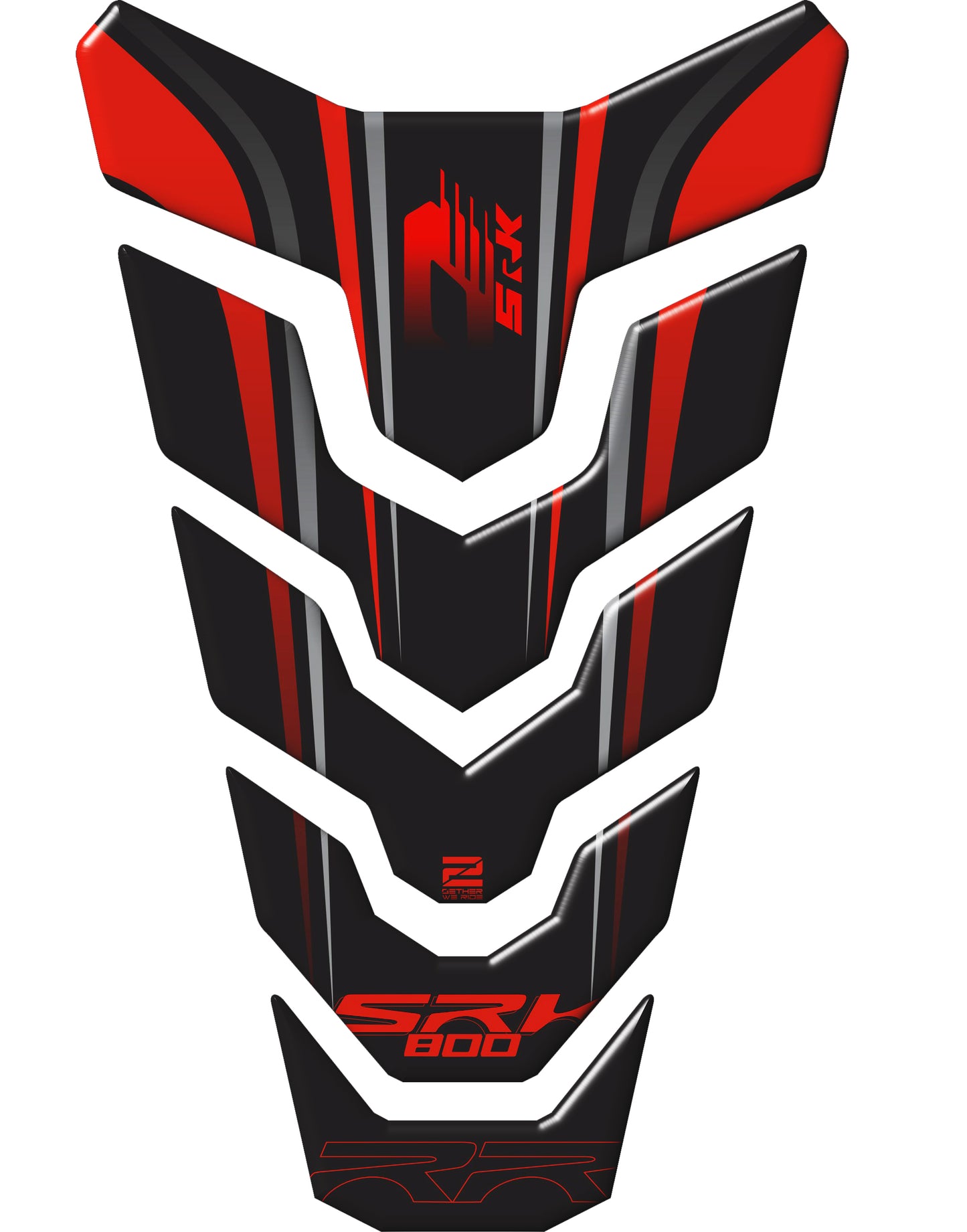 QJ Motors Black and Red SRK 800 Tank Pad Protector