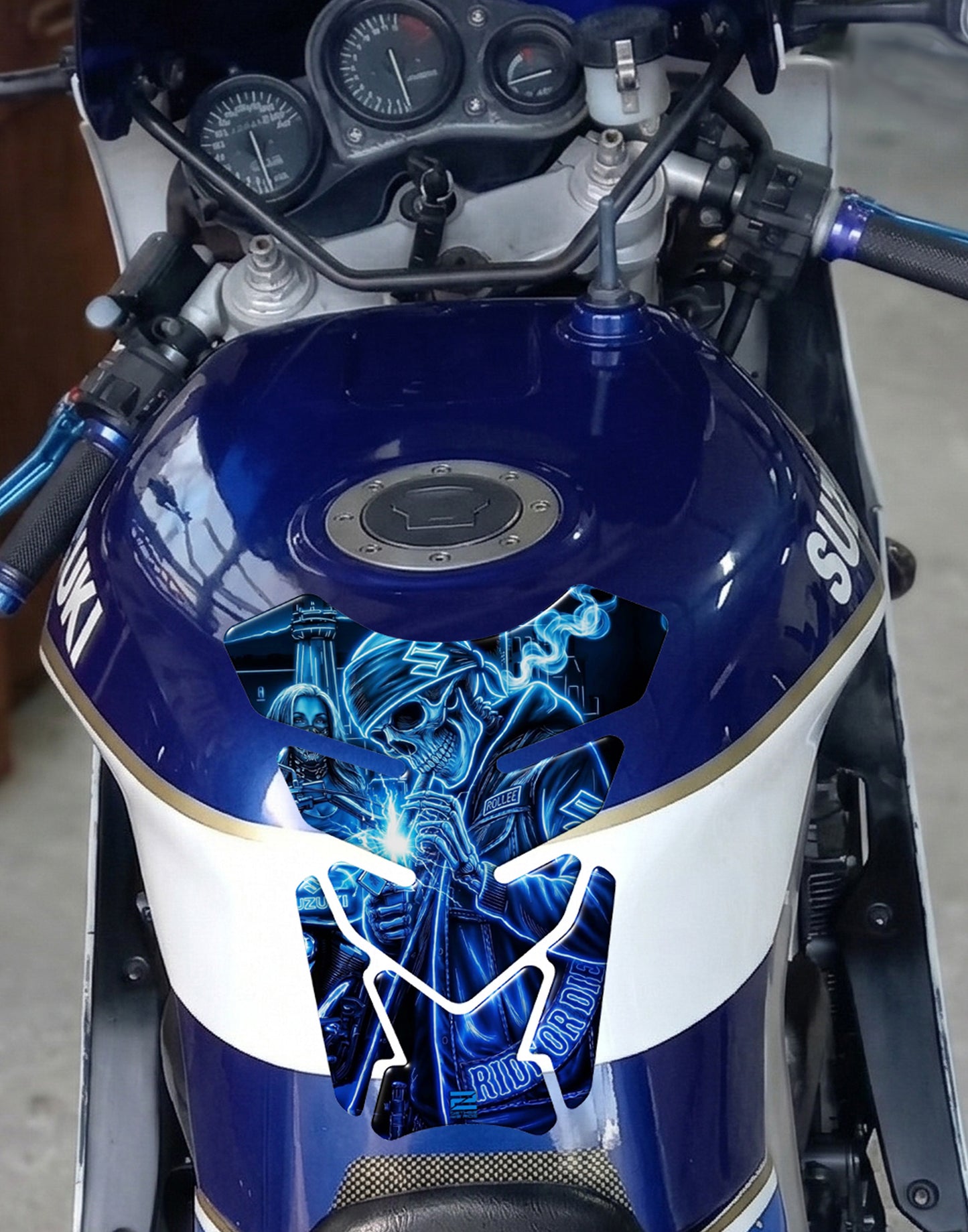 Suzuki Blue Ride or Die Tank Pad / Protector