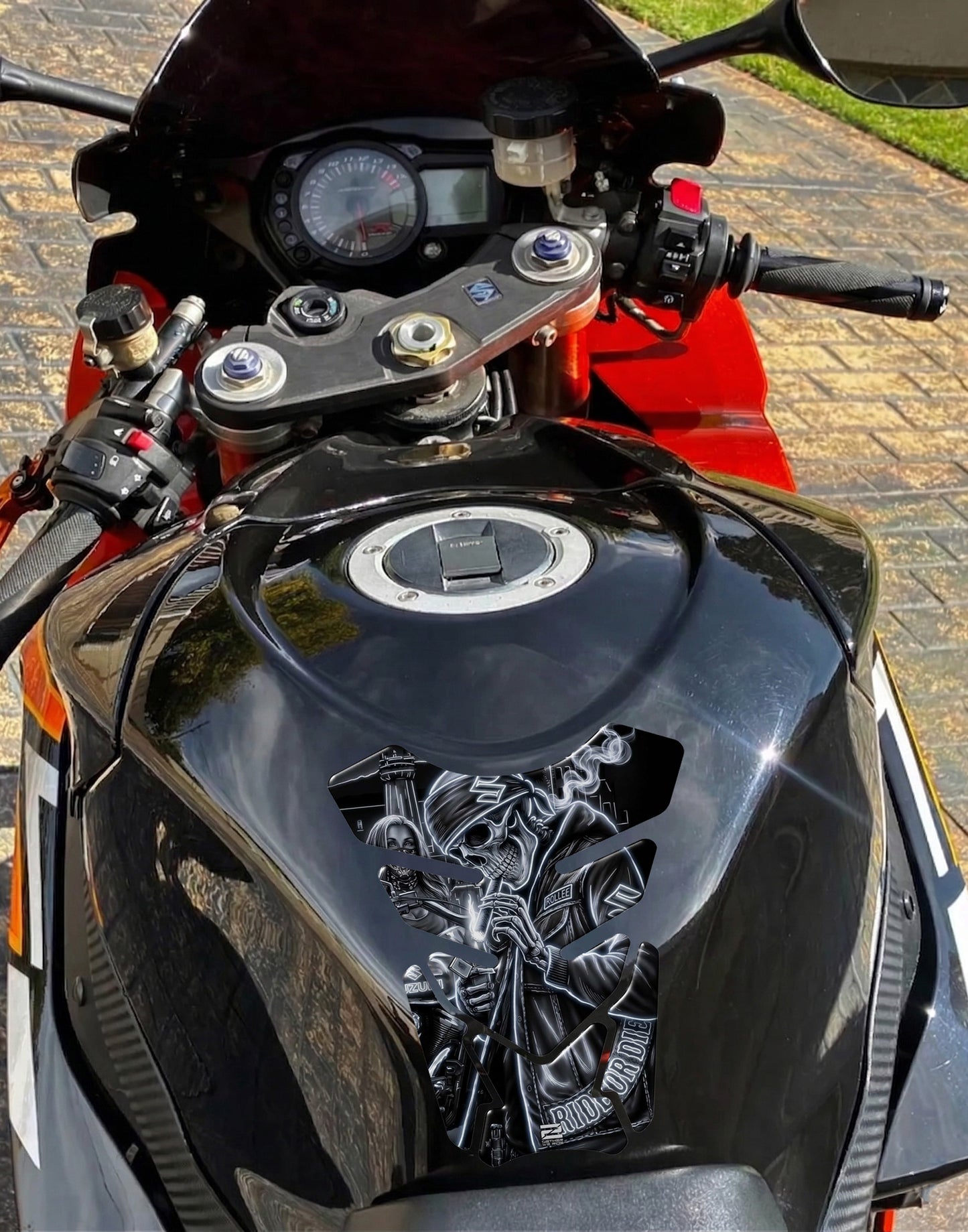 Suzuki Black Ride or Die Tank Pad / Protector