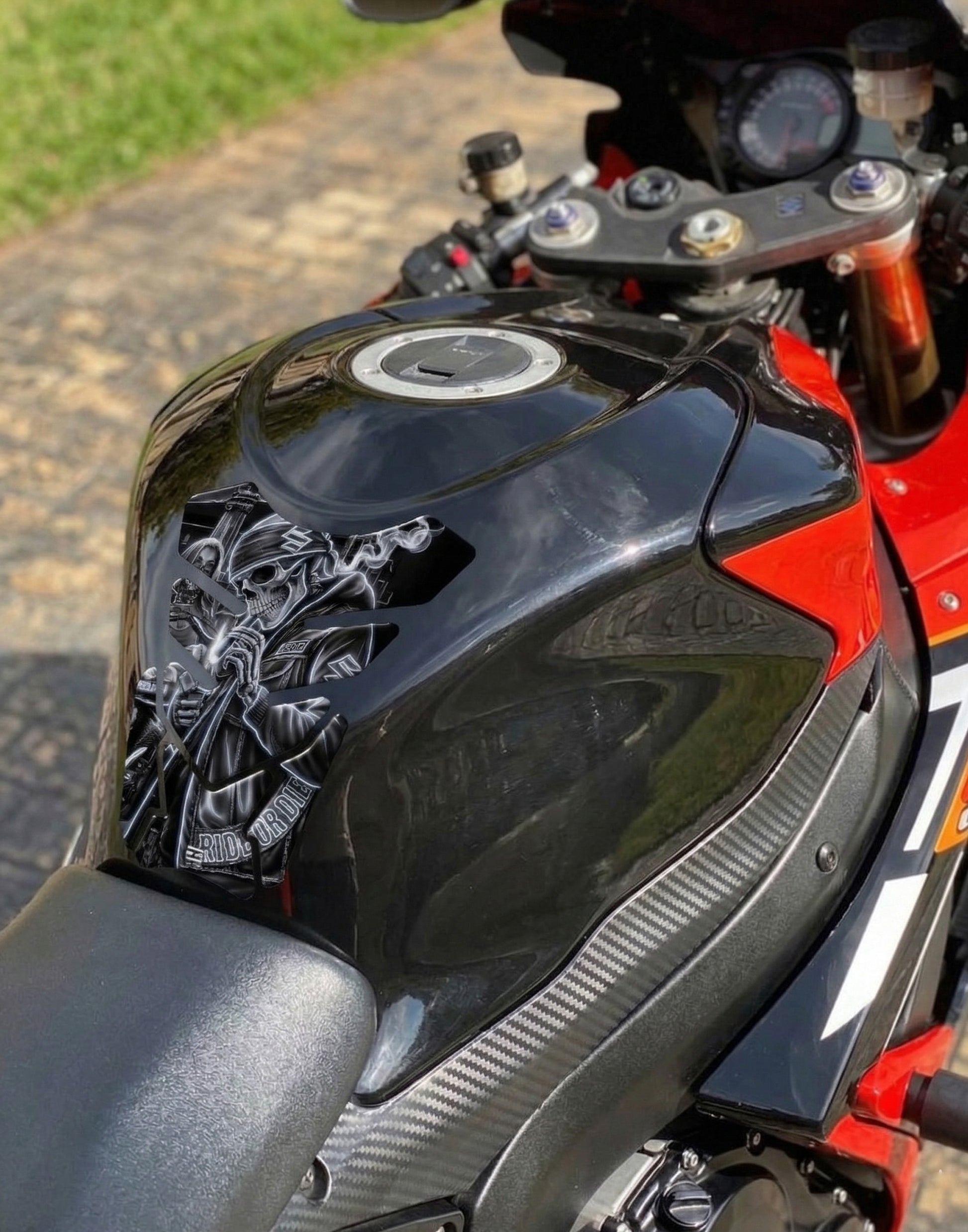Suzuki Black Ride or Die Tank Pad / Protector