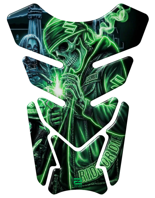 Suzuki Green Ride or Die Tank Pad Protector