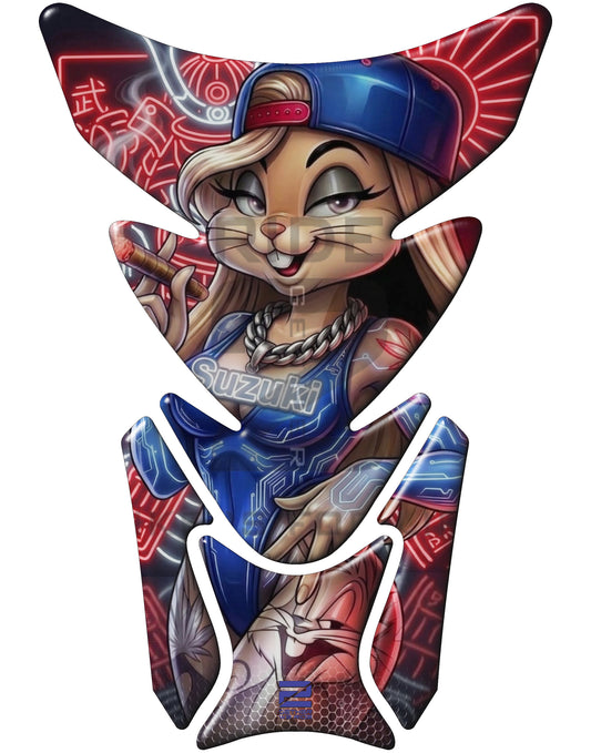 Suzuki Biker Bunny Tank Pad Protector