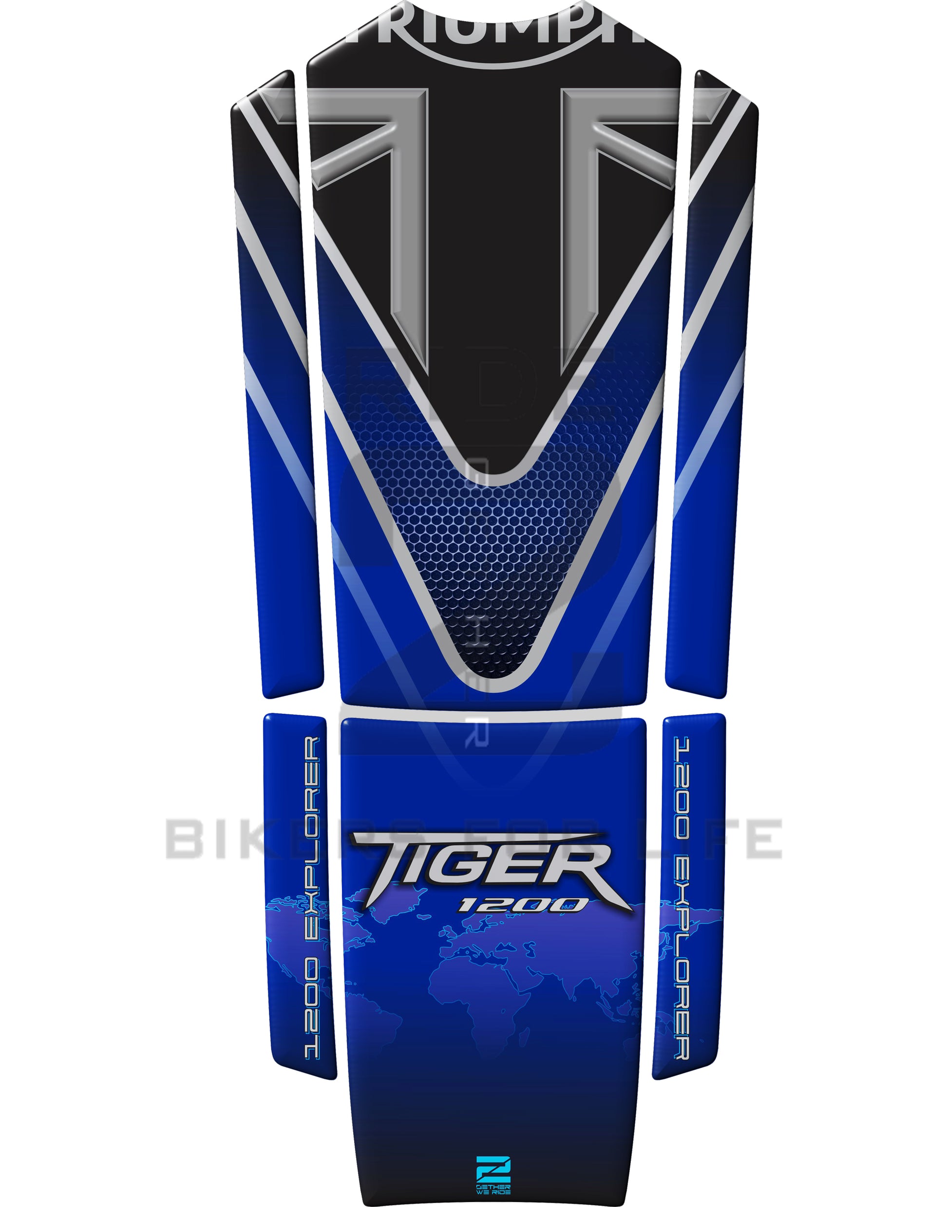 Triumph Tiger 1200 Explorer Blue, Black and Carbon Fibre
