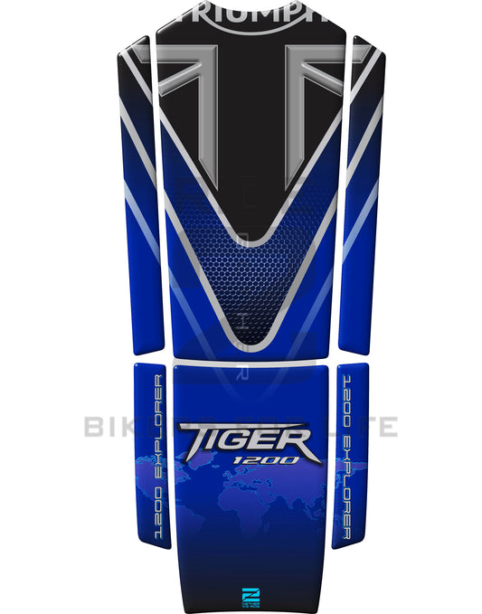 Triumph Tiger 1200 Explorer Blue, Black and Carbon Fibre