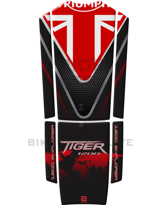 Triumph Tiger 1200 Explorer Red, Black and Carbon Fibre