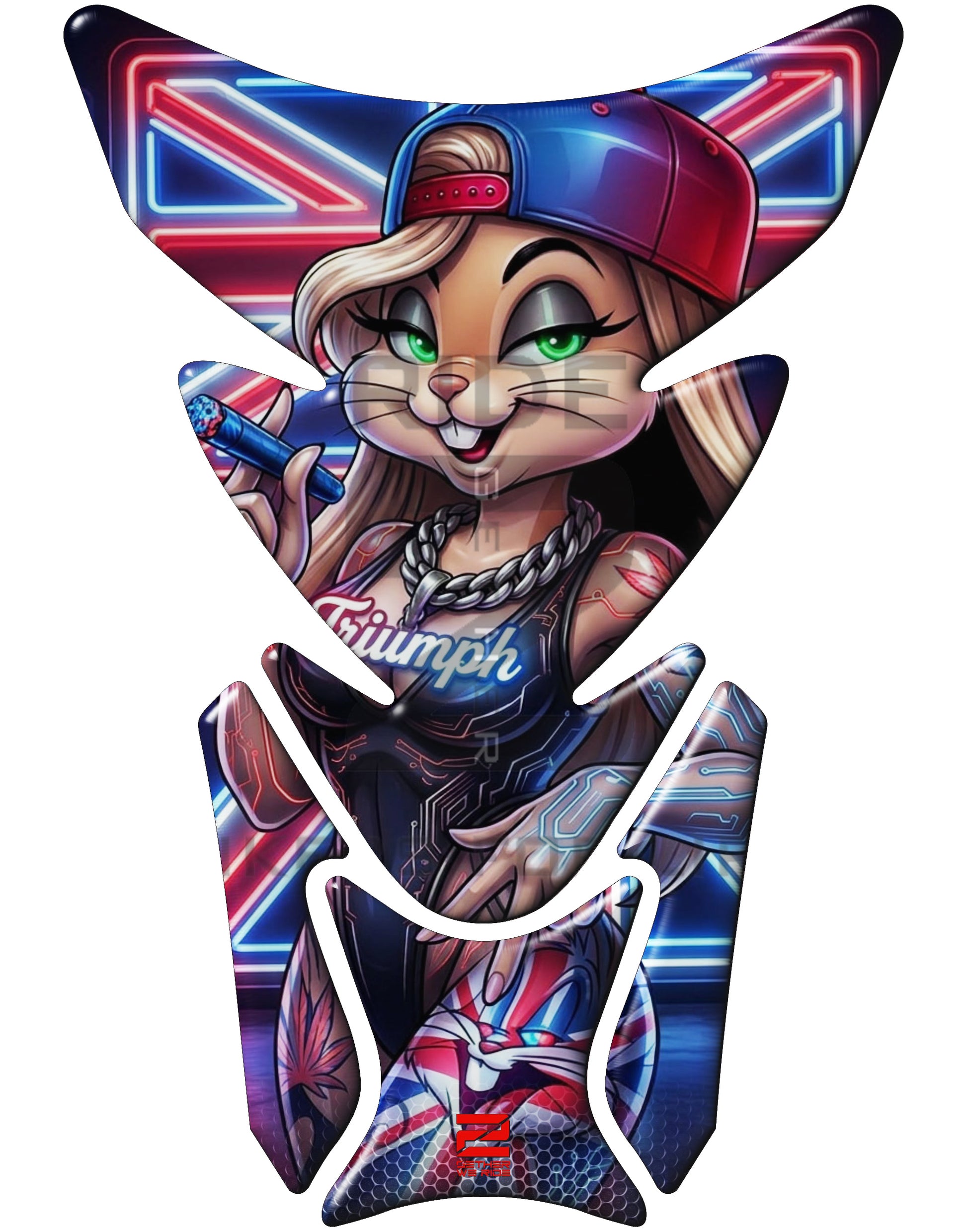 Triumph Biker Bunny Tank Pad Protector