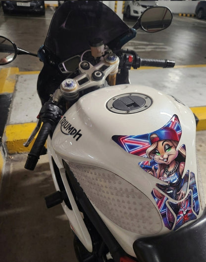 Triumph Biker Bunny Tank Pad Protector
