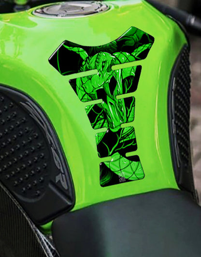 Black and Green Viper motor bike Tank Pad protector
