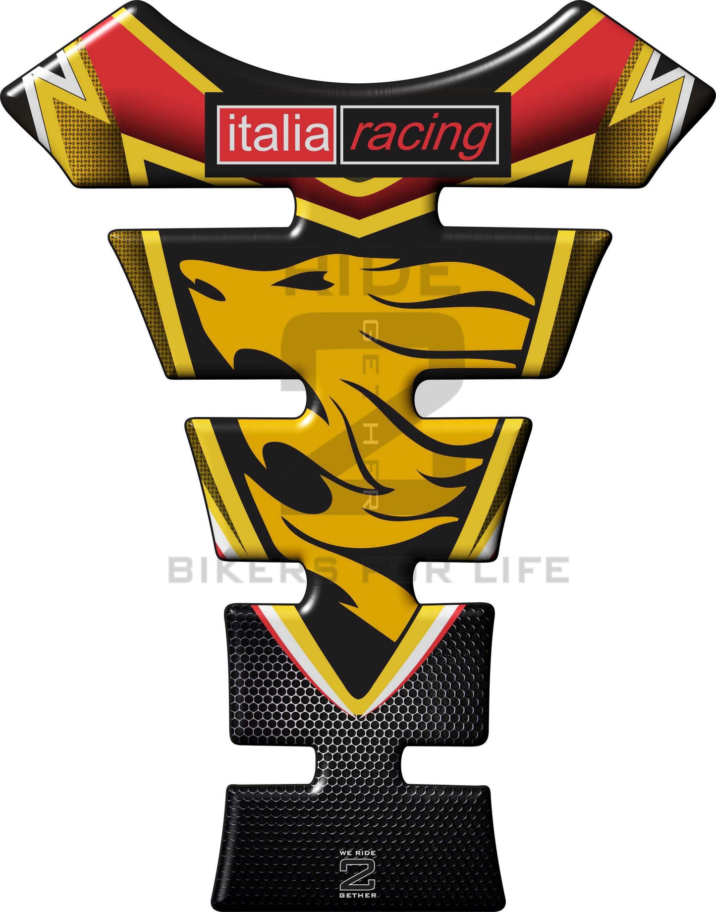 Aprilia  RSV 1000 - MILLE - RS250 - RSV4 - RSV4R - FALCO etc Italia Factory  Racing  Yellow Universal Fit  Motor Bike Tank Pad / Protector