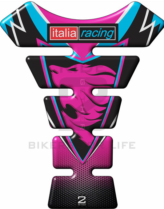 Aprilia  RSV 1000 - MILLE - RS250 - RSV4 - RSV4R - FALCO etc Italia Racing  Pink Blue Universal Fit  Motor Bike Tank Pad / Protector