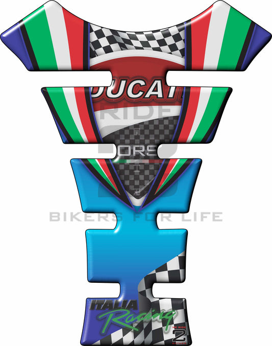 Ducati Blue Motor Bike Tank Pad