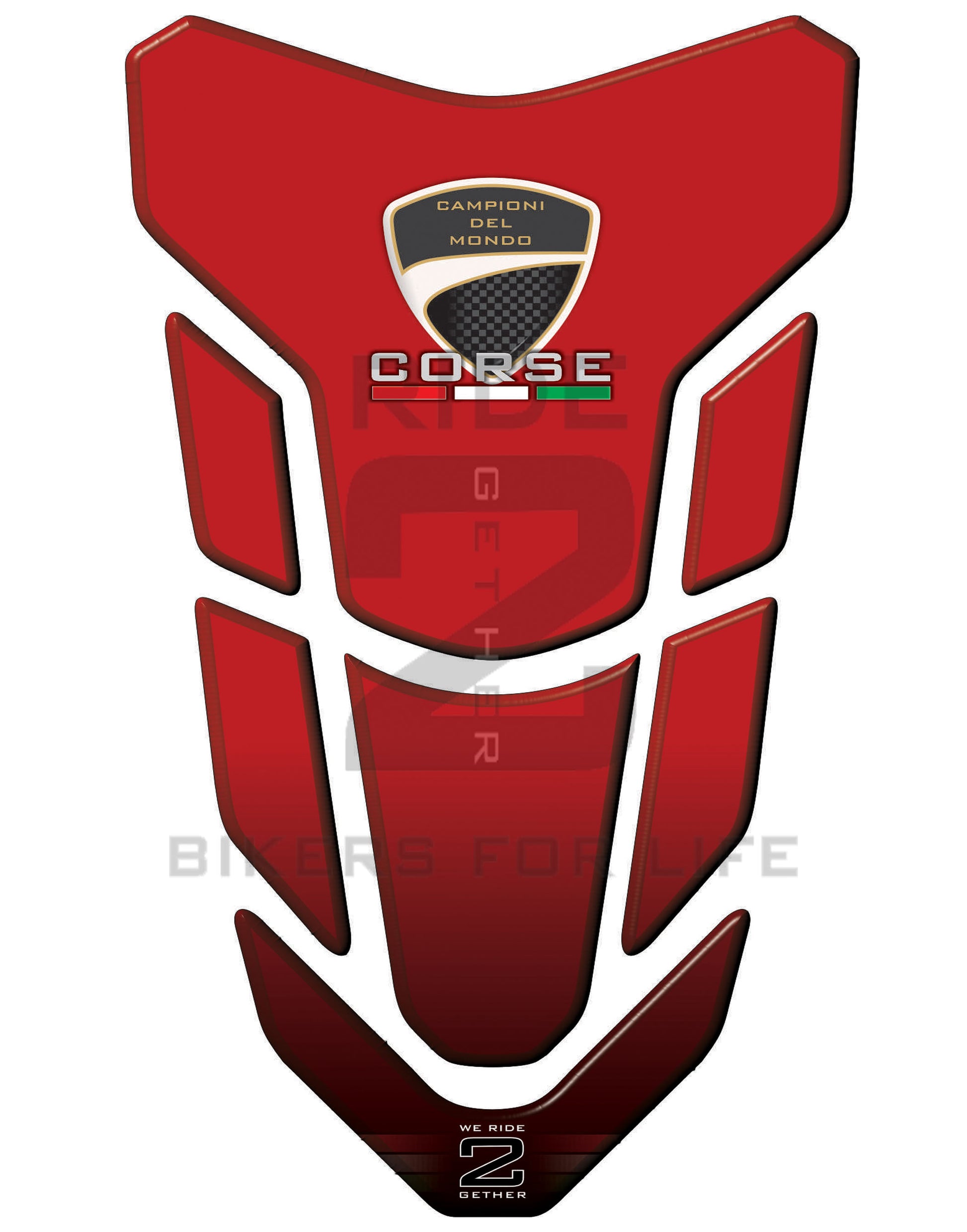 Ducati Red Motor Bike Tank Pad