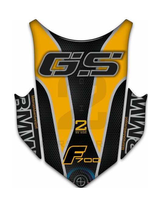 BMW F 700 GS Yellow  Motor Bike Tank Pad / Protector
