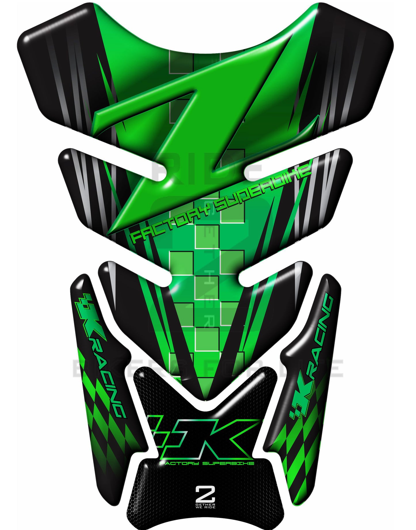 Kawasaki Z Series Green Factory Superbike Tank Pad / Protector 2006 - 2022
