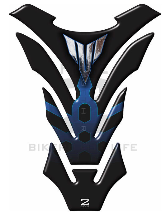 Yamaha MT Series. Blue and Black Slim Series Motor Bike Tank Pad Protectors. MT 01. MT 03. MT 07. MT 09. MT 10