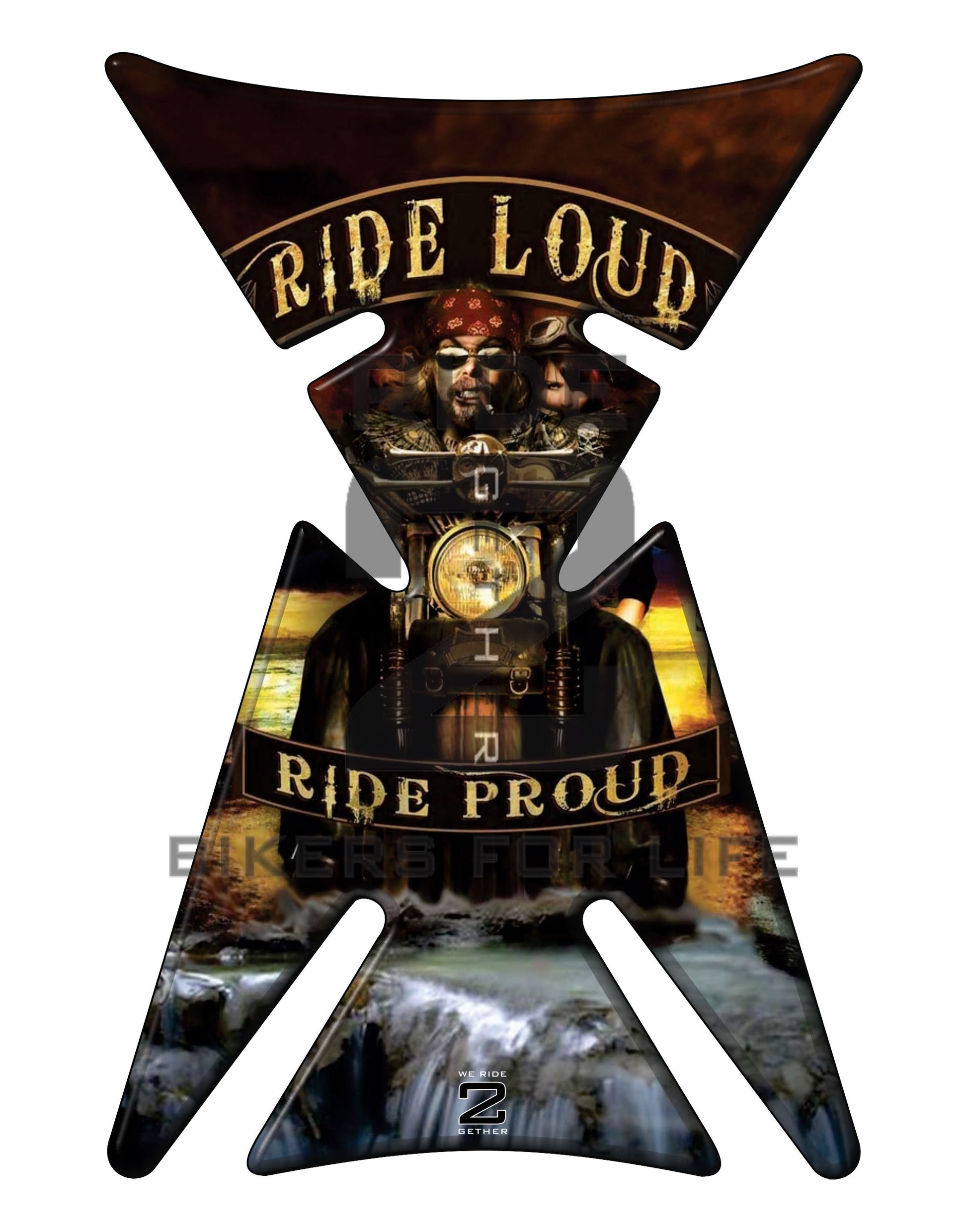Universal Fit Ride Loud Ride Proud Retro Design 4 Tank Pad