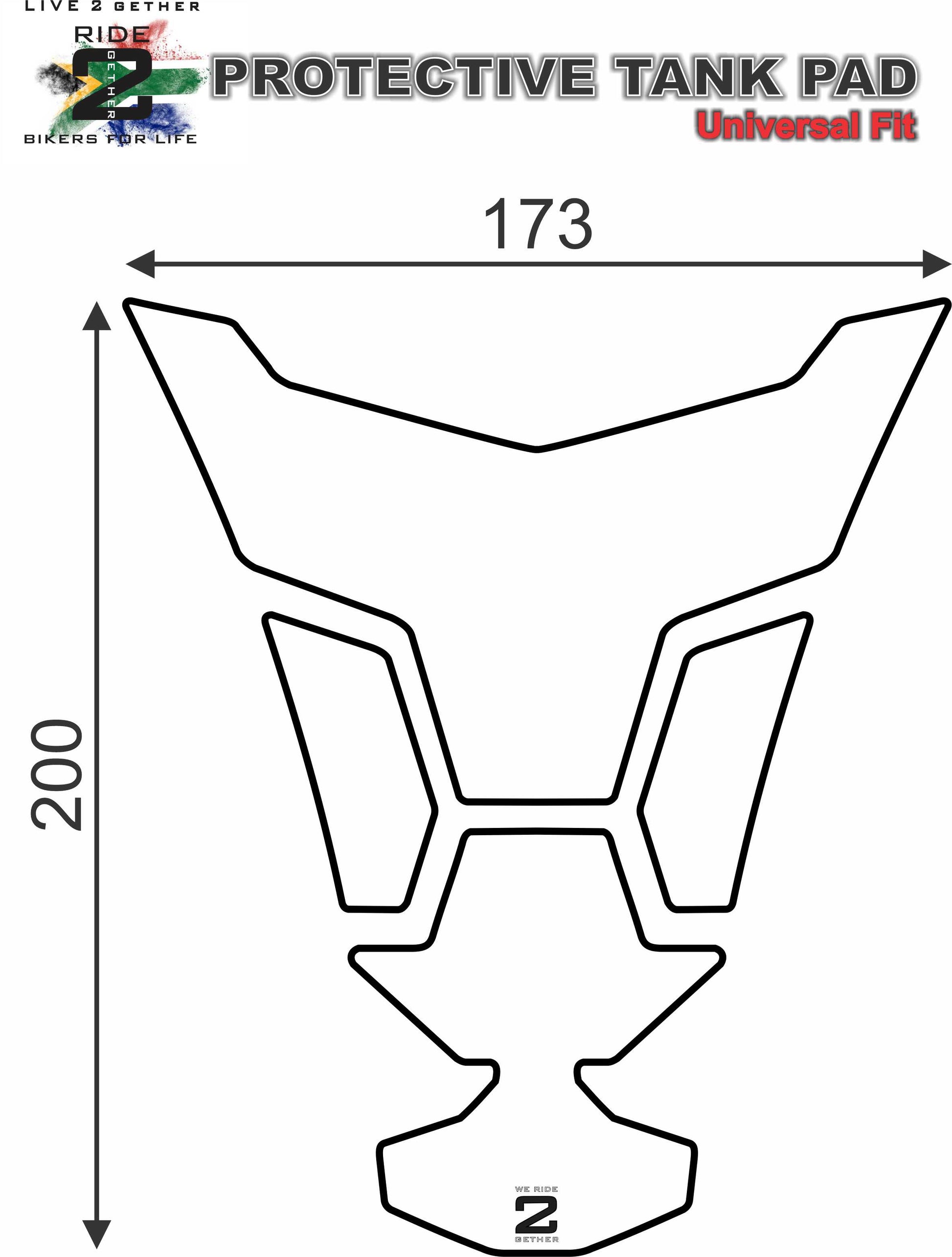 Suzuki Blue and Black Tank Pad Protector. 2016 - 2022 models