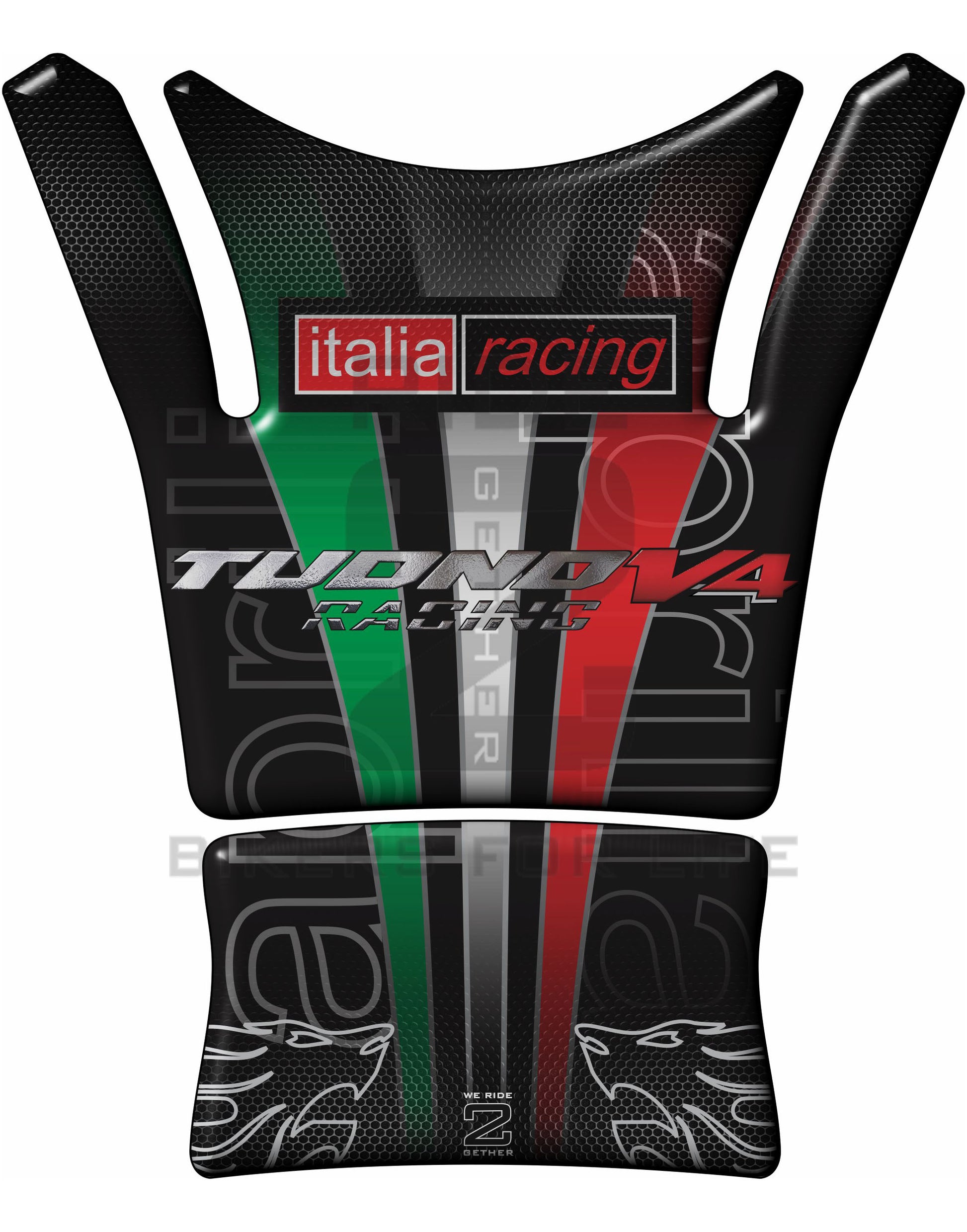 Aprilia Tuono V4 2021 - 2022  Black Tank Pad