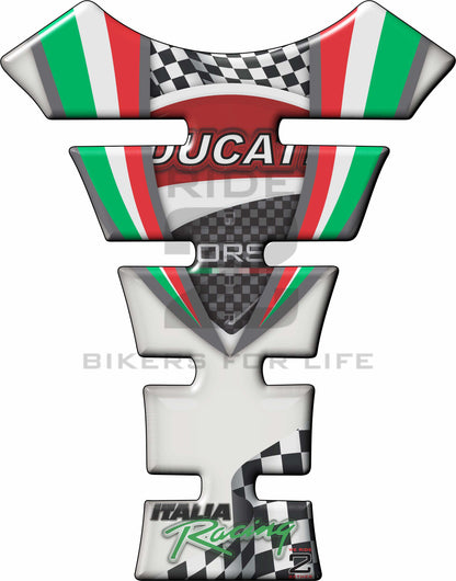 Ducati White Motor Bike Tank Pad