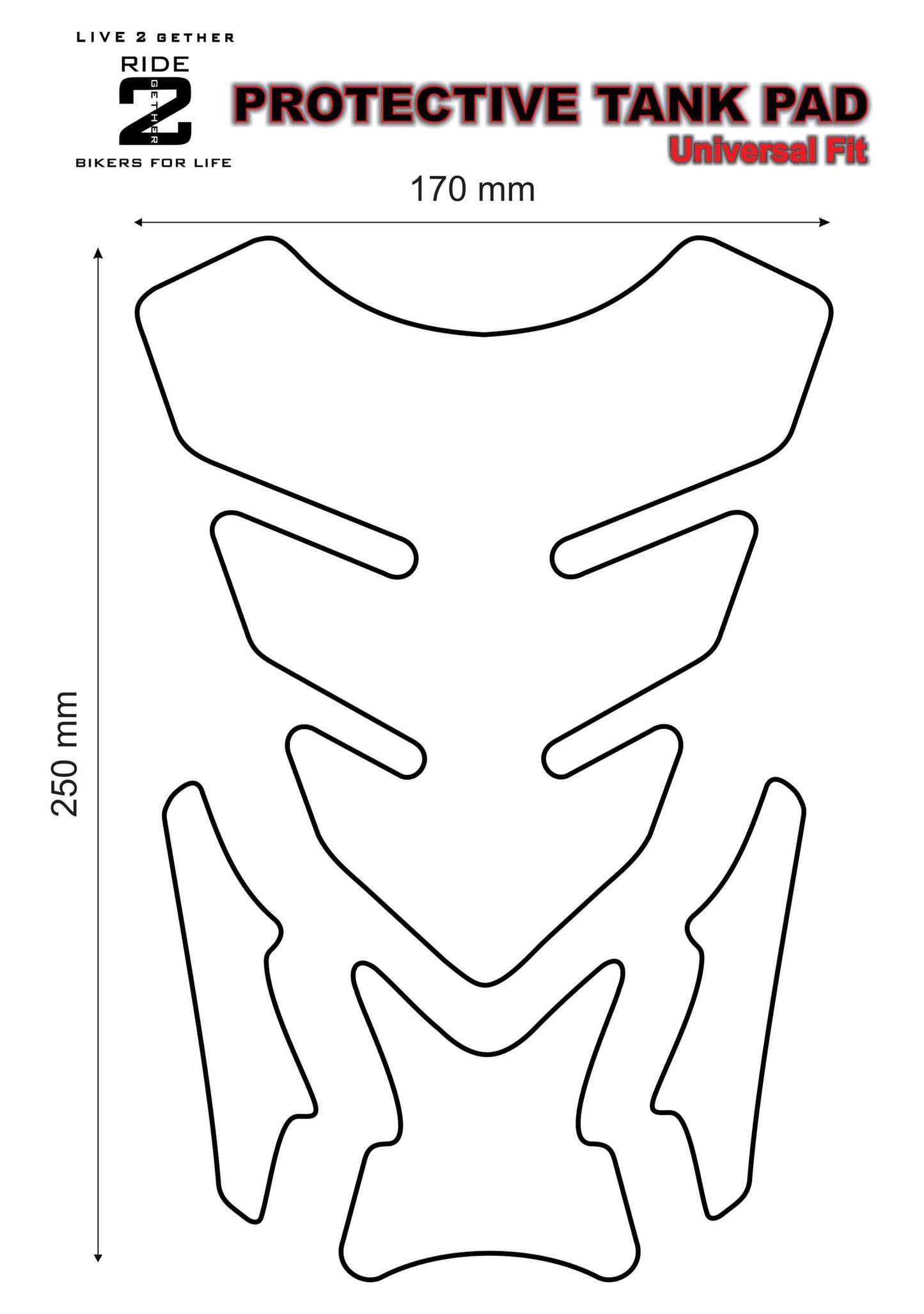 Motor bike Tank Pad  - Honda Red White and Black Honey comb Tank Pad