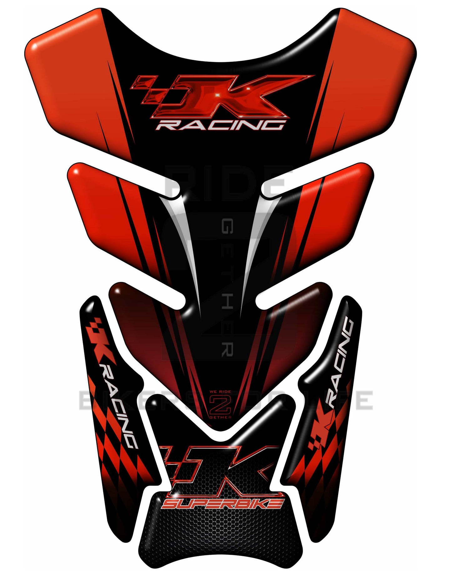 Kawasaki K Racing Red SuperBike Tank Pad / Protector