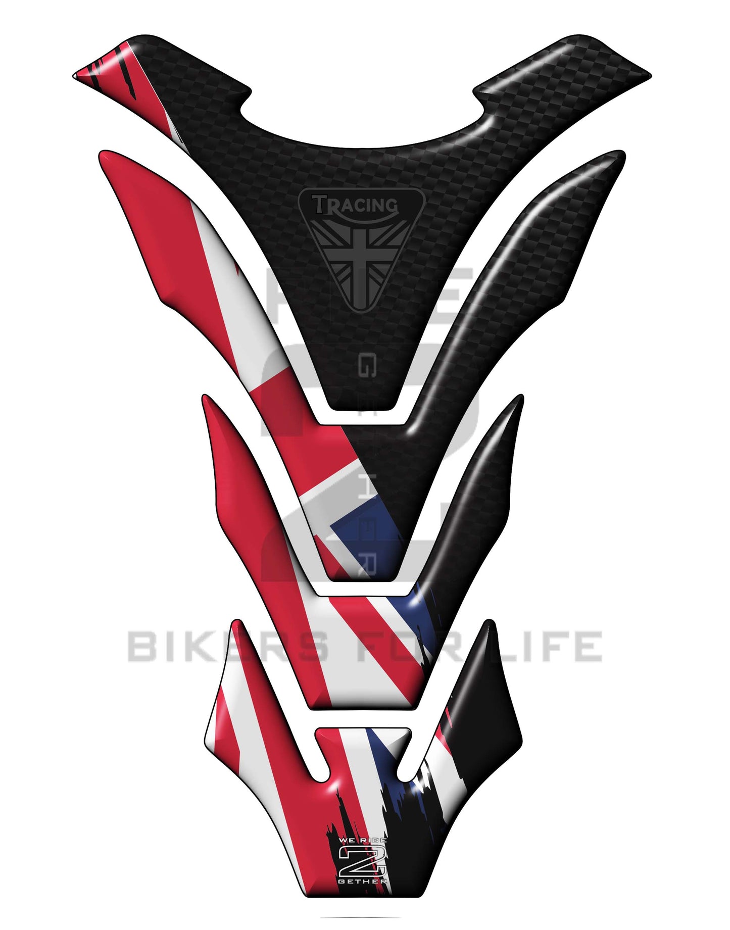 Triumph Carbon Fibre Tank Pad Protector - Street Triple, Trident 660, Street Triple, Speed Triple 1200, Rocket 3, Bonneville, Triumph Speed Twin , Triumph Cafe Racer Get the best in Motor Bike Tank Protection fr