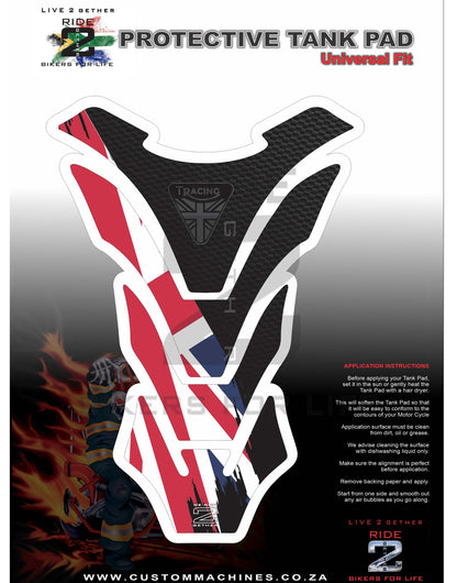 Triumph Carbon Fibre Tank Pad Protector - Street Triple, Trident 660, Street Triple, Speed Triple 1200, Rocket 3, Bonneville, Triumph Speed Twin , Triumph Cafe Racer Get the best in Motor Bike Tank Protection fr
