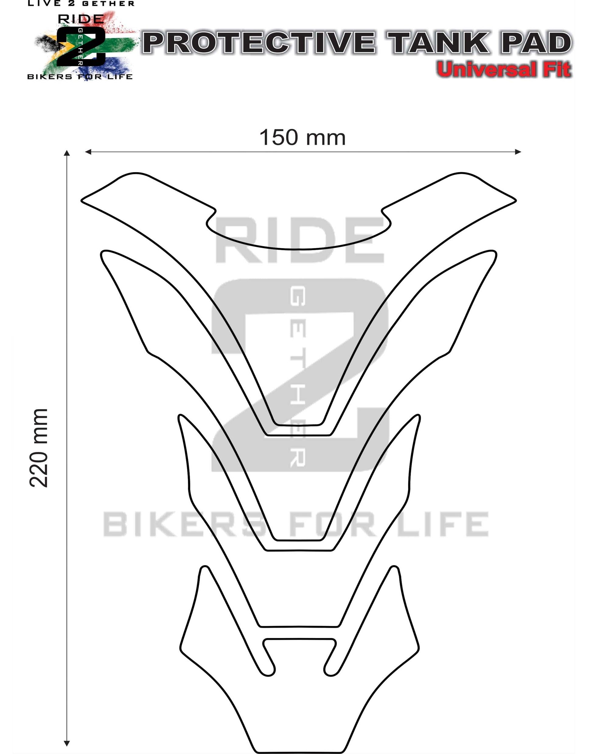 Triumph Blue Tank Pad Protector - Street Triple, Trident 660, Street Triple, Speed Triple 1200, Rocket 3, Bonneville, Triumph Speed Twin , Triumph Cafe Racer