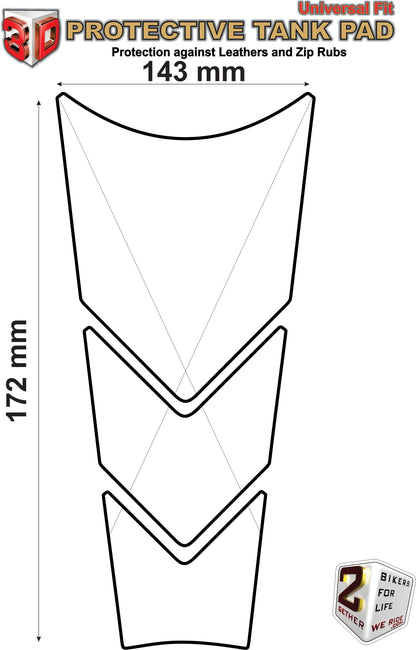 Suzuki V-Strom 650 White, Black and Grey Tank Pad Protector
