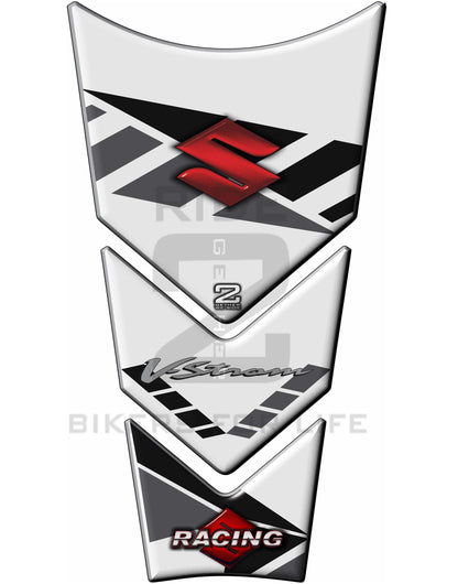 Suzuki V-Strom 650 White, Black and Grey Tank Pad Protector